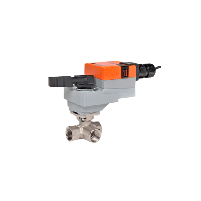 B307+LRB120-3 | Conjunto de Válvula de controle CCV, 3 vias, 1/2", Cv 0.3 + Atuador On/Off, Floating, 120V